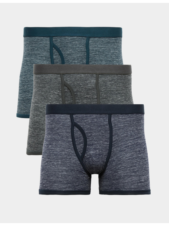 Marks & Spencer Bavlněné elastické boxerky s melírovaným efektem, sada 5 ks Marks & Spencer vícebarevná