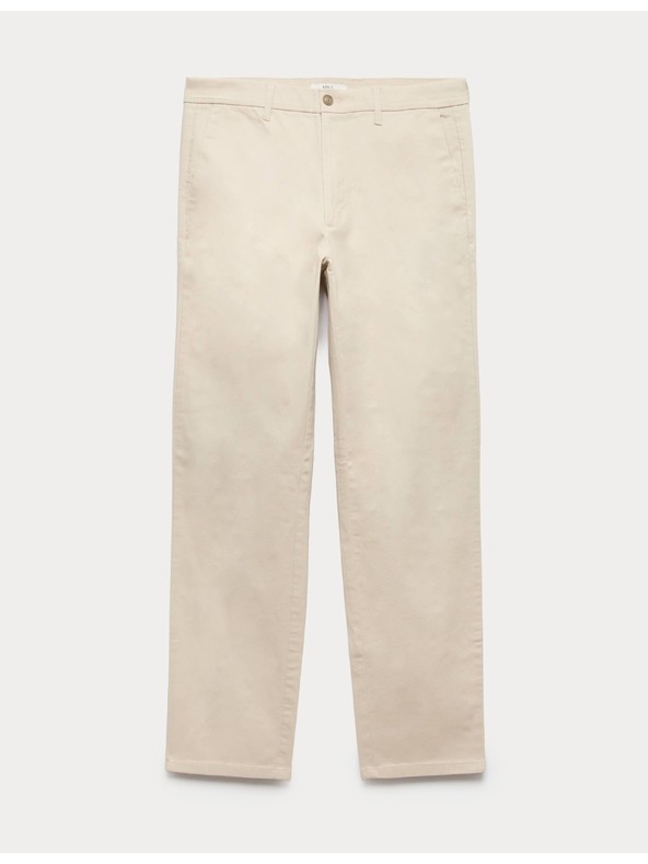 Marks & Spencer Strečové chino kalhoty normálního střihu Marks & Spencer béžová