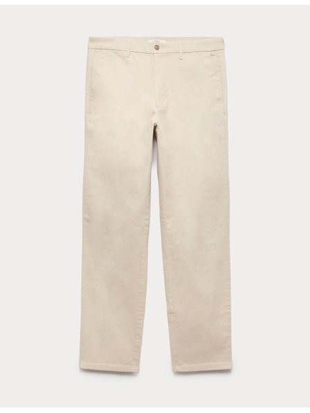 Marks & Spencer Strečové chino kalhoty normálního střihu Marks & Spencer béžová