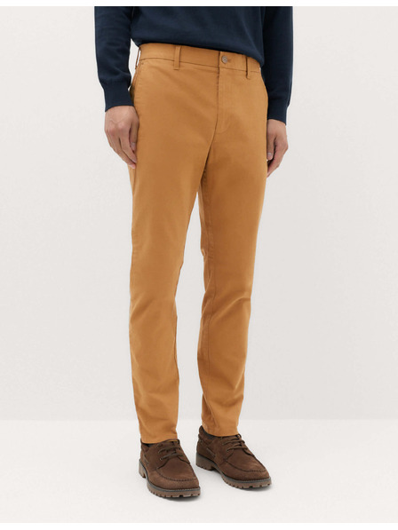Marks & Spencer Strečové chino kalhoty úzkého střihu Marks & Spencer hnědá