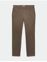 Marks & Spencer Strečové chino kalhoty úzkého střihu Marks & Spencer hnědá