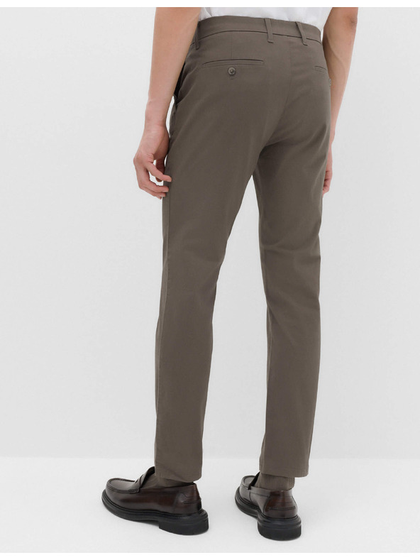 Marks & Spencer Strečové chino kalhoty úzkého střihu Marks & Spencer hnědá
