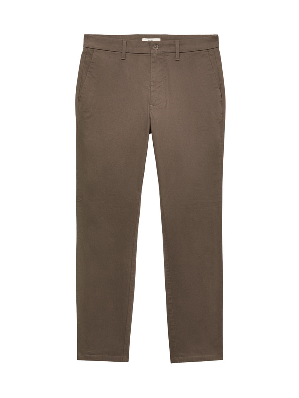 Marks & Spencer Strečové chino kalhoty úzkého střihu Marks & Spencer hnědá