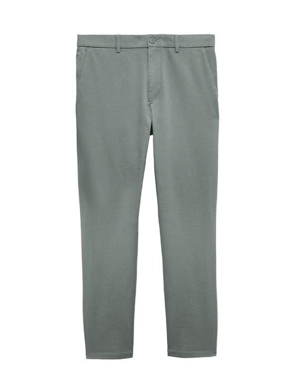 Marks & Spencer Keprové chino kalhoty úzkého střihu The Ultimate Marks & Spencer zelená