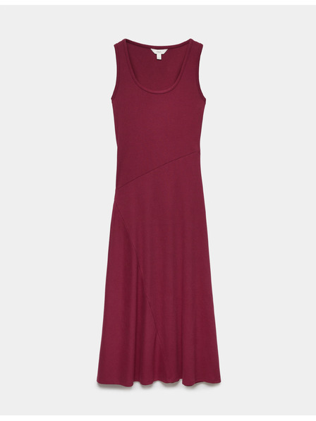 Marks & Spencer Žebrované midi šaty sloupového střihu, s vysokým podílem bavlny Marks & Spencer červená