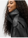 Marks & Spencer Bomber bunda z imitace kůže se stojáčkem Marks & Spencer černá