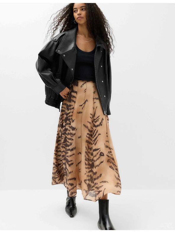Marks & Spencer Bomber bunda z imitace kůže se stojáčkem Marks & Spencer černá