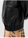 Marks & Spencer Bomber bunda z imitace kůže se stojáčkem Marks & Spencer černá