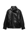 Marks & Spencer Bomber bunda z imitace kůže se stojáčkem Marks & Spencer černá