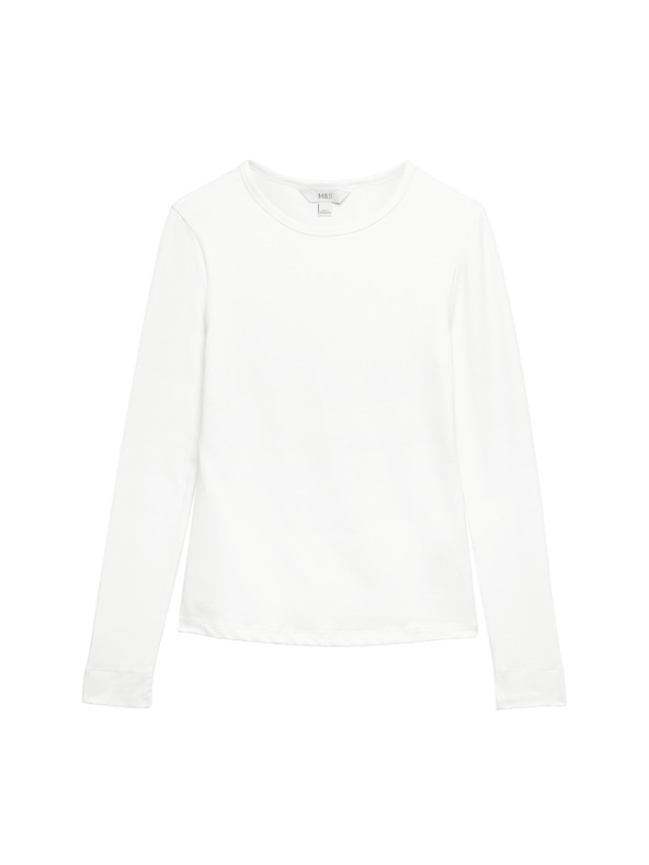 Marks & Spencer Top z ultra jemného materiálu Marks & Spencer bílá