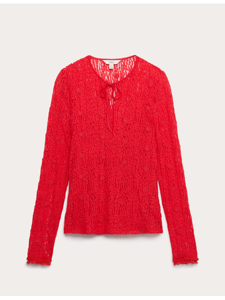 Marks & Spencer Krajkový top s vázáním u krku Marks & Spencer červená