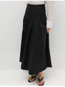 Marks & Spencer Kostkovaná maxi sukně s knoflíky a vysokým podílem bavlny Marks & Spencer černá