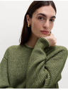 Marks & Spencer Svetr z měkoučké příze s kulatým výstřihem a šněrováním Marks & Spencer zelená
