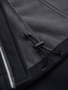 Ombre Clothing Pánská bunda SOFTSHELL s fleecovou podšívkou a kapucí – černá V2 OM-JANP-0292 Ombre Clothing