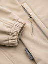 Ombre Clothing Pánská bunda SOFTSHELL s fleecovou podšívkou a kapucí – písková V4 OM-JANP-0292 Ombre Clothing