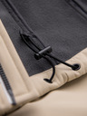 Ombre Clothing Pánská bunda SOFTSHELL s fleecovou podšívkou a kapucí – písková V4 OM-JANP-0292 Ombre Clothing