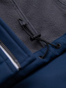 Ombre Clothing Pánská bunda SOFTSHELL s fleecovou podšívkou a kapucí – tmavě modrá V5 OM-JANP-0292 Ombre Clothing