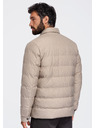 Ombre Clothing Pánská prošívaná košilová bunda s klasickým límcem – černá V1 OM-JALP-0256 Ombre Clothing