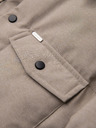 Ombre Clothing Pánská prošívaná košilová bunda s klasickým límcem – černá V1 OM-JALP-0256 Ombre Clothing