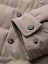 Ombre Clothing Pánská prošívaná košilová bunda s klasickým límcem – černá V1 OM-JALP-0256 Ombre Clothing