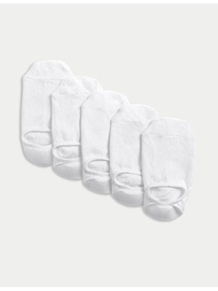 Marks & Spencer Krátké ponožky Trainer Liners™ s technologií Cool & Fresh™, 5 párů v balení Marks & Spencer bílá