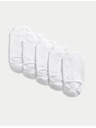 Marks & Spencer Krátké ponožky Trainer Liners™ s technologií Cool & Fresh™, 5 párů v balení Marks & Spencer bílá