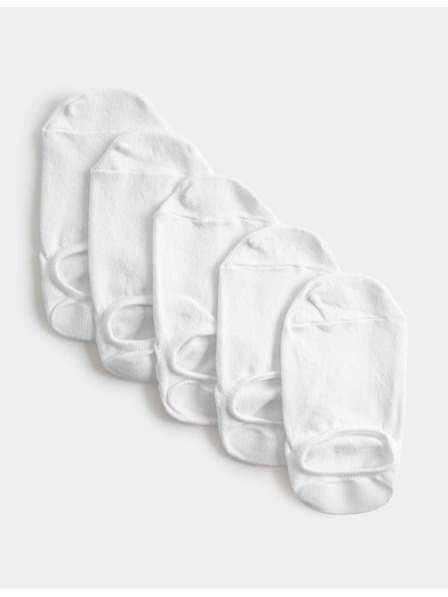 Marks & Spencer Krátké ponožky Trainer Liners™ s technologií Cool & Fresh™, 5 párů v balení Marks & Spencer bílá