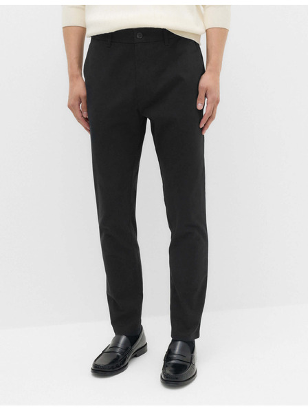 Marks & Spencer Strečové chino kalhoty úzkého střihu Marks & Spencer černá