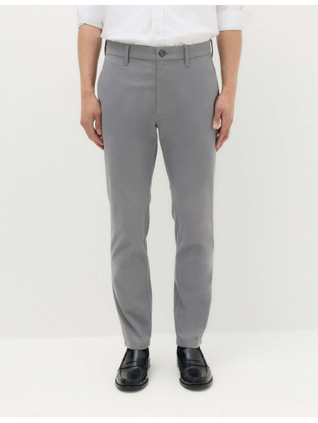 Marks & Spencer Strečové chino kalhoty úzkého střihu Marks & Spencer šedá