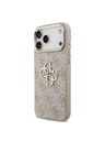 Guess Guess PU Leather 4G Metal Logo Gold Frame Zadní Kryt pro iPhone 18 Pro Max Pink