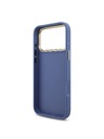 Guess Guess PU Leather 4G Metal Logo Gold Frame Zadní Kryt pro iPhone 18 Pro Max Blue