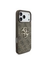 Guess Guess PU 4G Metal Logo Zadní Kryt pro iPhone 18 Pro Max Brown