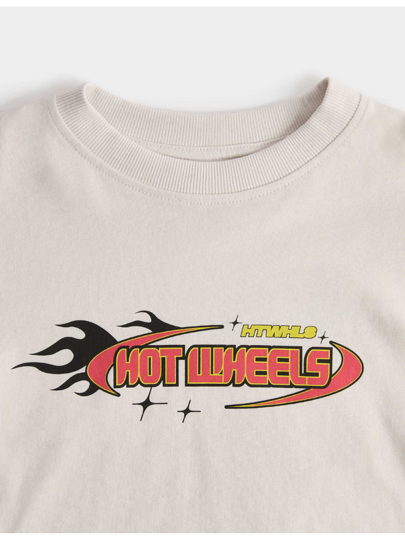 Marks & Spencer 2 trička Hot Wheels™ z čisté bavlny (2–8 let) Marks & Spencer smetanová