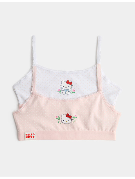 Marks & Spencer Zkrácené topy s motivem Hello Kitty™, s vysokým podílem bavlny, 2 ks (7–16 let) Marks & Spencer růžová