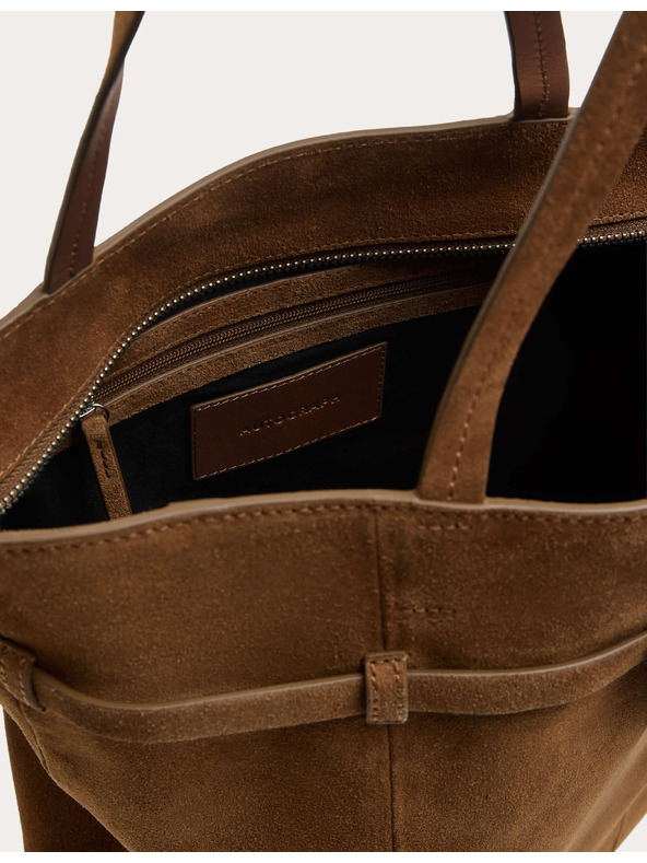 Marks & Spencer Semišová taška tote s páskem Marks & Spencer hnědá