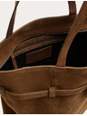 Marks & Spencer Semišová taška tote s páskem Marks & Spencer hnědá