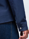Ombre Clothing Pánská lehká přechodová bunda na zip s klasickým límcem – tmavě modrá V1 OM-JANP-0224 Ombre Clothing