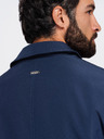 Ombre Clothing Pánská lehká přechodová bunda na zip s klasickým límcem – tmavě modrá V1 OM-JANP-0224 Ombre Clothing