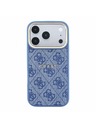 Guess Guess PU Leather 4G Gold Frame Embossed MagSafe Zadní Kryt pro iPhone 18 Pro Blue