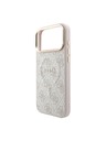 Guess Guess PU Leather 4G Gold Frame Embossed MagSafe Zadní Kryt pro iPhone 18 Pro Pink
