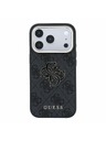 Guess Guess PU 4G Resin Metal Logo Zadní Kryt pro iPhone 18 Pro Black