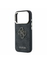 Guess Guess PU 4G Resin Metal Logo Zadní Kryt pro iPhone 18 Pro Black
