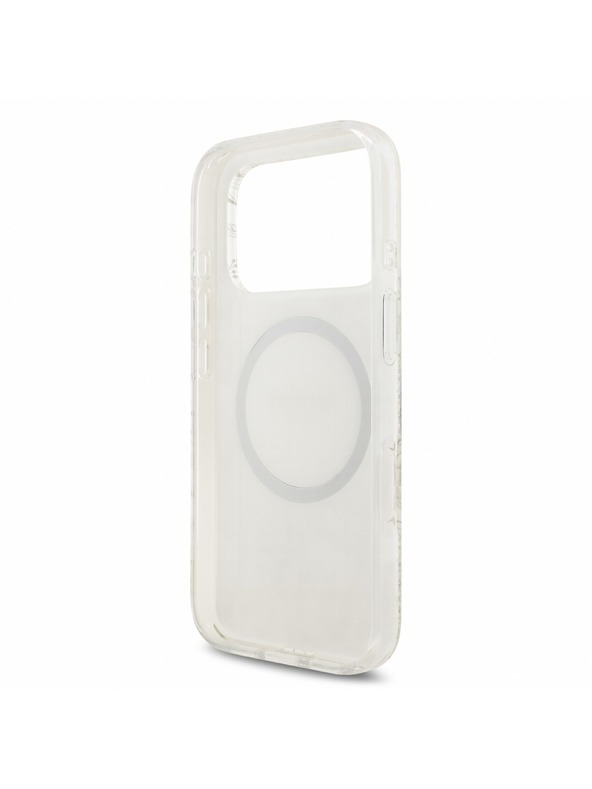 Guess Guess IML Flowers Allover Strap MagSafe Zadní Kryt pro iPhone 18 Pro White