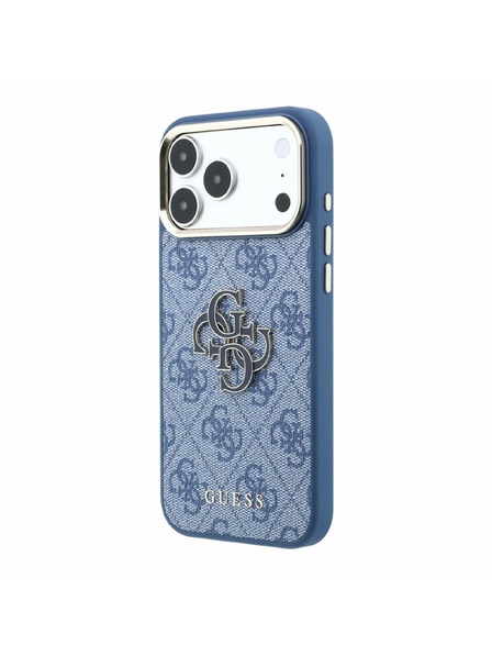 Guess Guess PU 4G Resin Metal Logo Zadní Kryt pro iPhone 18 Pro Blue