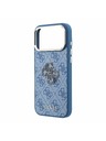 Guess Guess PU 4G Resin Metal Logo Zadní Kryt pro iPhone 18 Pro Blue