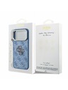 Guess Guess PU 4G Resin Metal Logo Zadní Kryt pro iPhone 18 Pro Blue