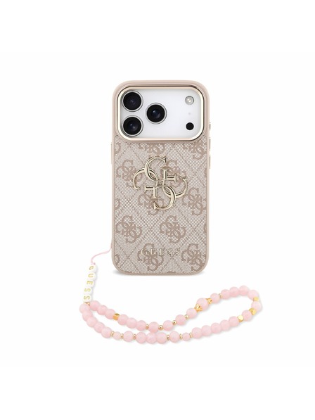 Guess Guess PU 4G Metal Logo Strap Zadní Kryt pro iPhone 18 Pro Pink