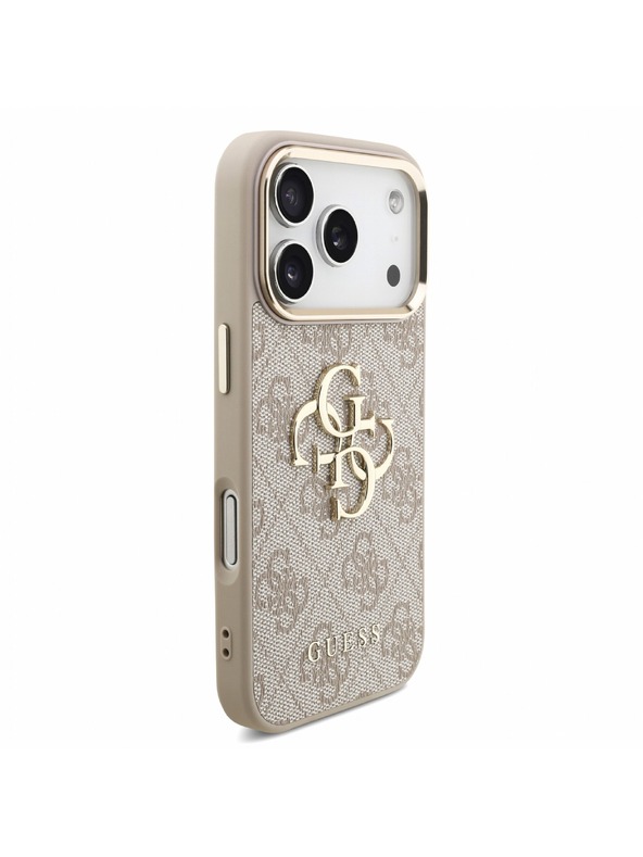 Guess Guess PU 4G Metal Logo Strap Zadní Kryt pro iPhone 18 Pro Pink