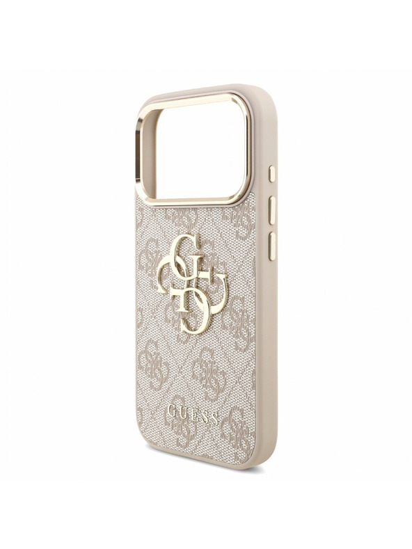 Guess Guess PU 4G Metal Logo Strap Zadní Kryt pro iPhone 18 Pro Pink