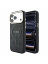 Guess Guess PU Leather 4G Gold Frame Embossed MagSafe Zadní Kryt pro iPhone 18 Pro Black